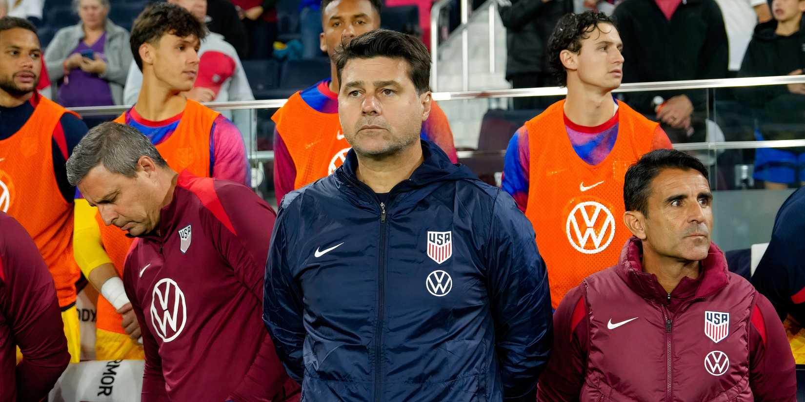 United States head coach Mauricio Pochettino in the dugout