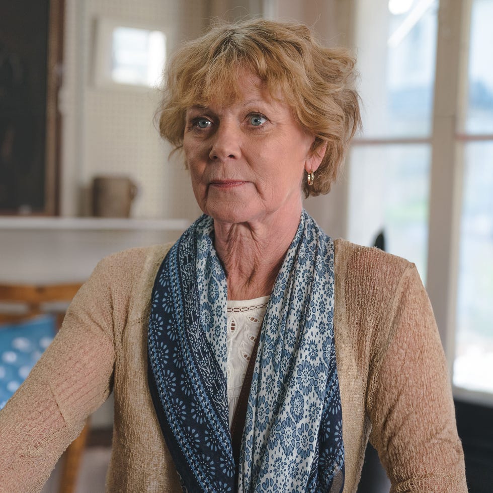 the marlow murder club episode 01picture shows: samantha bond as judith potts the marlow murder club episode 01picture shows: samantha bond as judith potts