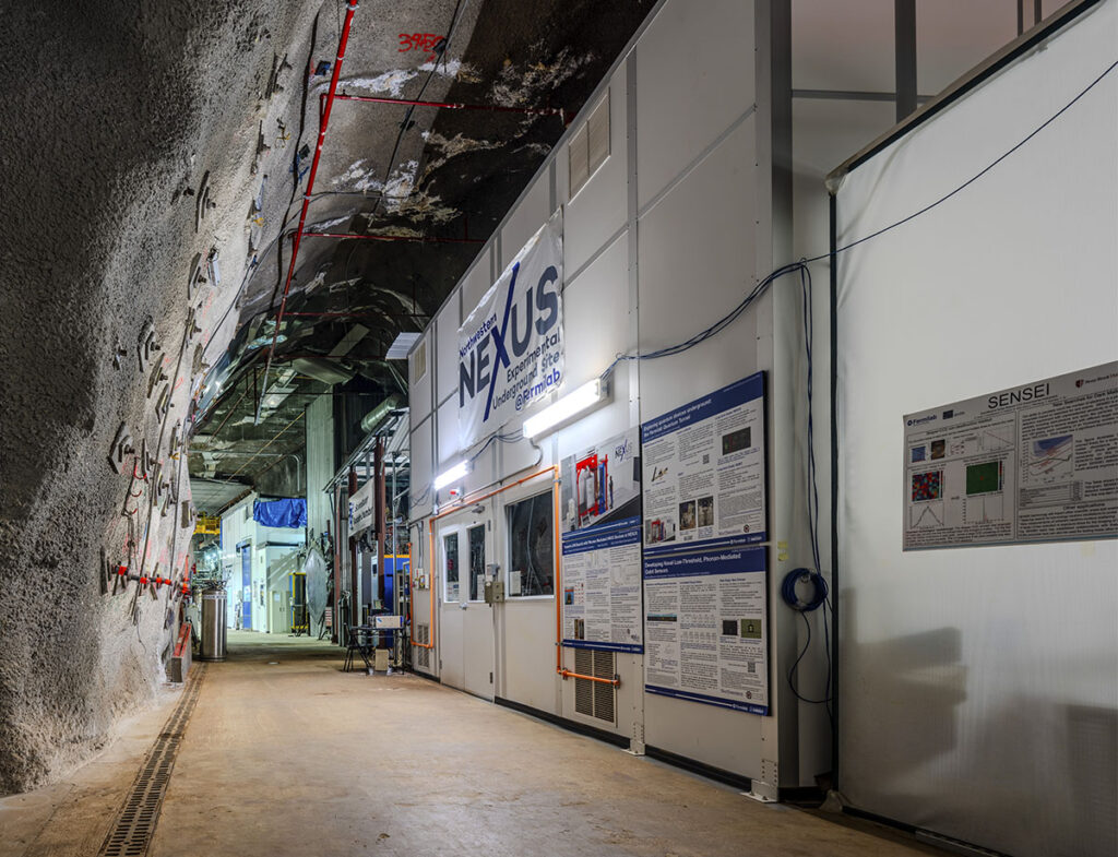 Scientists use the Northwestern Experimental Underground Site, called NEXUS, to study the behavior of quantum devices for use in dark matter searches and quantum information science. Credit: Ryan Postel, Fermilab