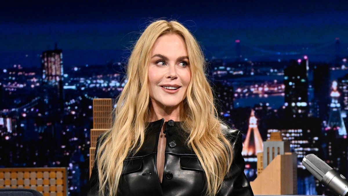 Nicole Kidman wears leather top