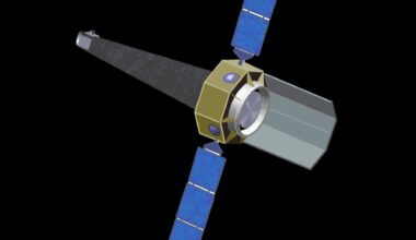 a space probe with two solar arrays