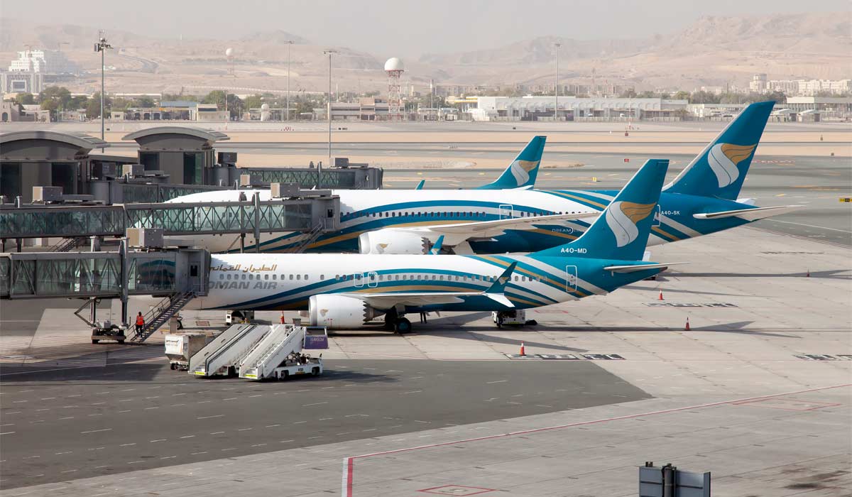 MUSCAT, OMAN - 2025/06/16: Oman Air Aircrafts seen parked at Muscat International Airport (Seeb). (Photo by Fabrizio Gandolfo/SOPA Images/LightRocket via Getty Images)