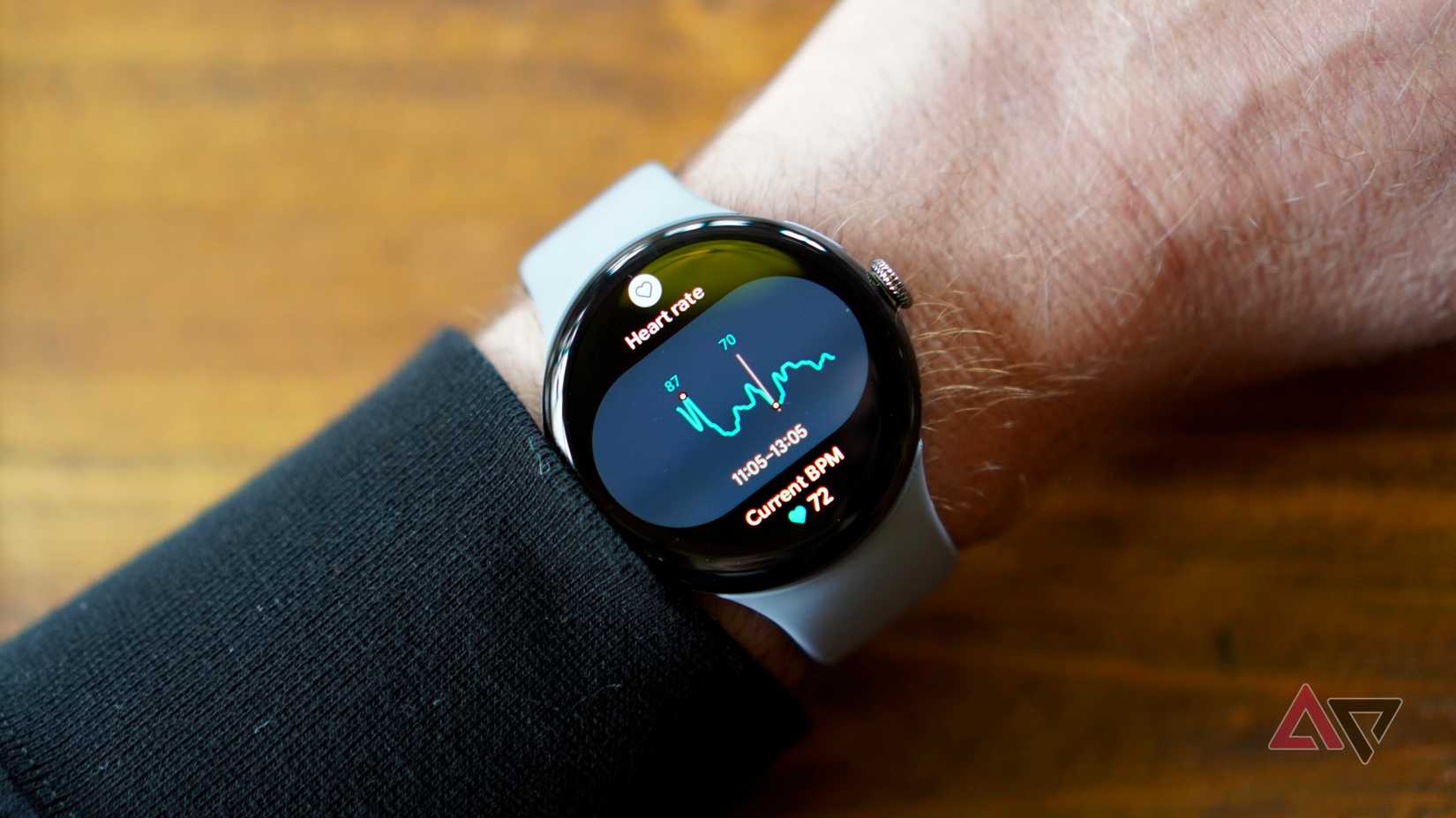 Heart rate measurement on the Google Pixel Watch 4