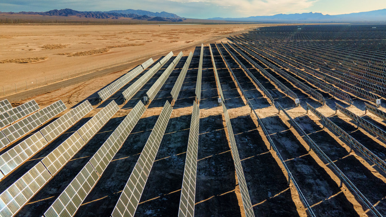 Solar panel farm outside Boulder City, Nevada