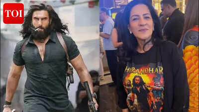 'Dhurandhar: The Revenge': Ranveer Singh’s proud mother proves she is his biggest fan; wears customised tee to screening
