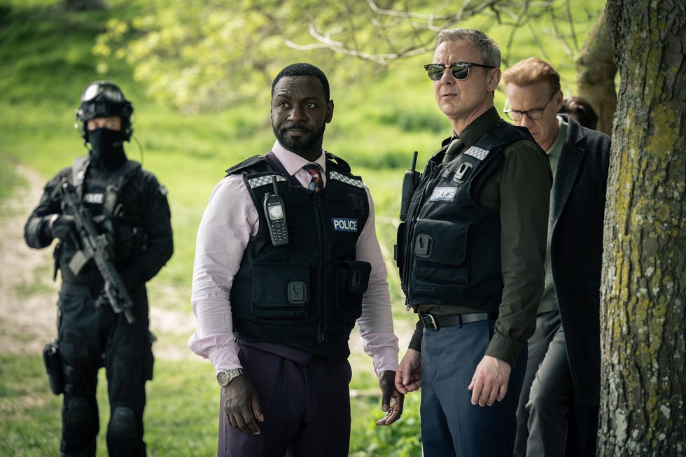 richie campbell and john simm in grace, series 5