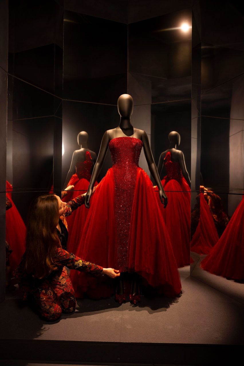 Custom gown for Ariana Grande by Daniel Roseberry, 2025