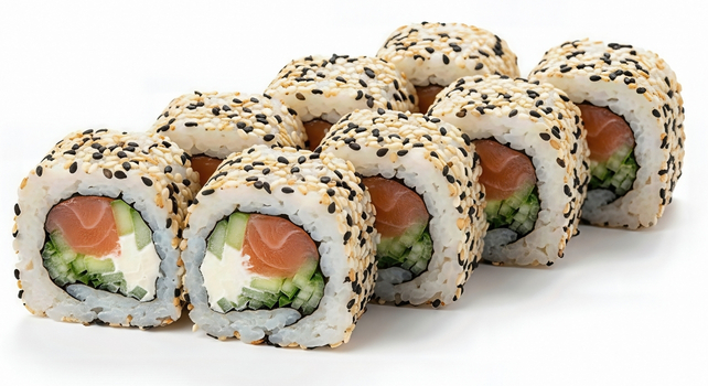 sesame on sushi