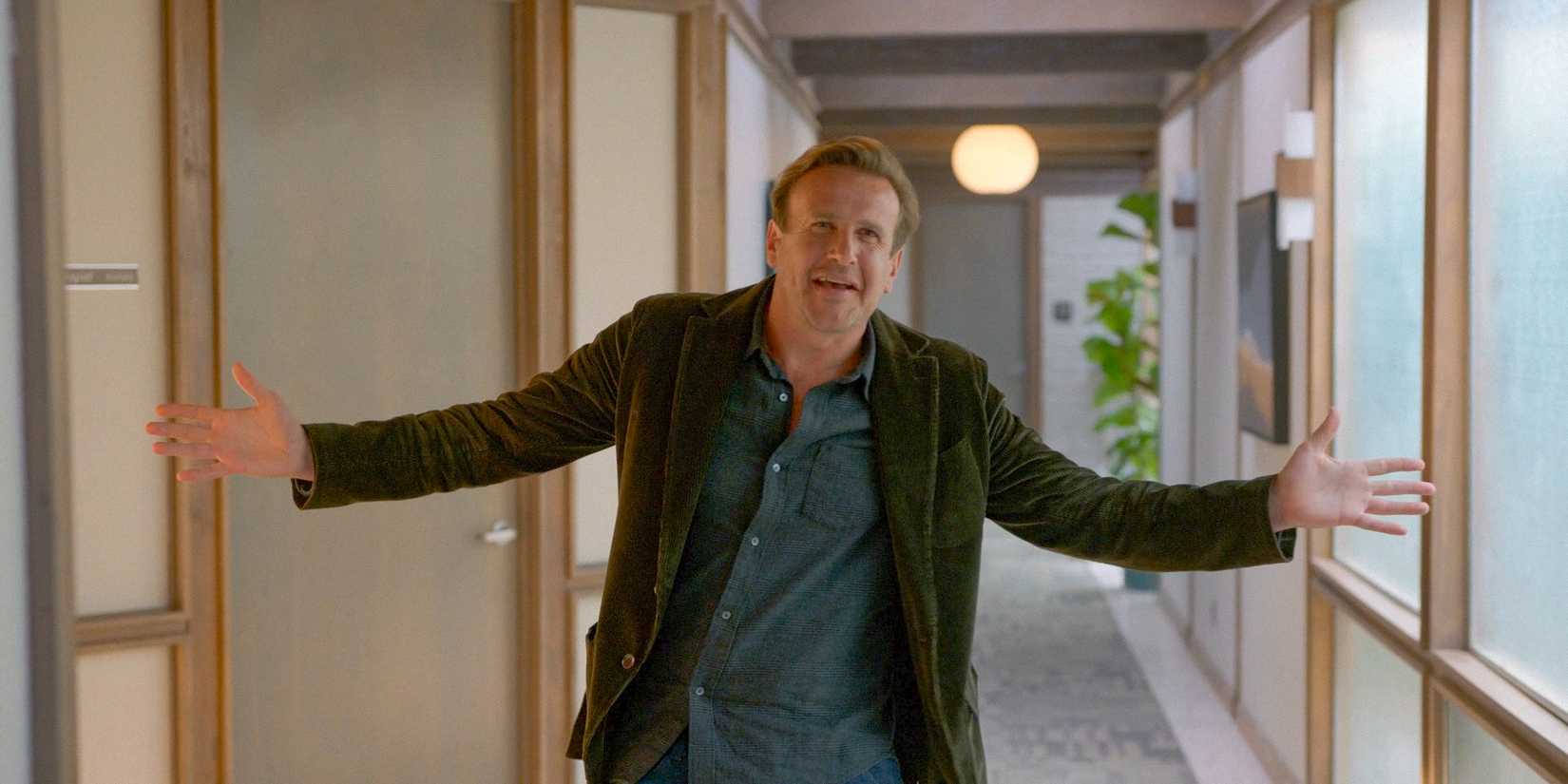 Jimmy (Jason Segel) looking annoyed after Paul's advice in Shrinking Season 2 Ep 11