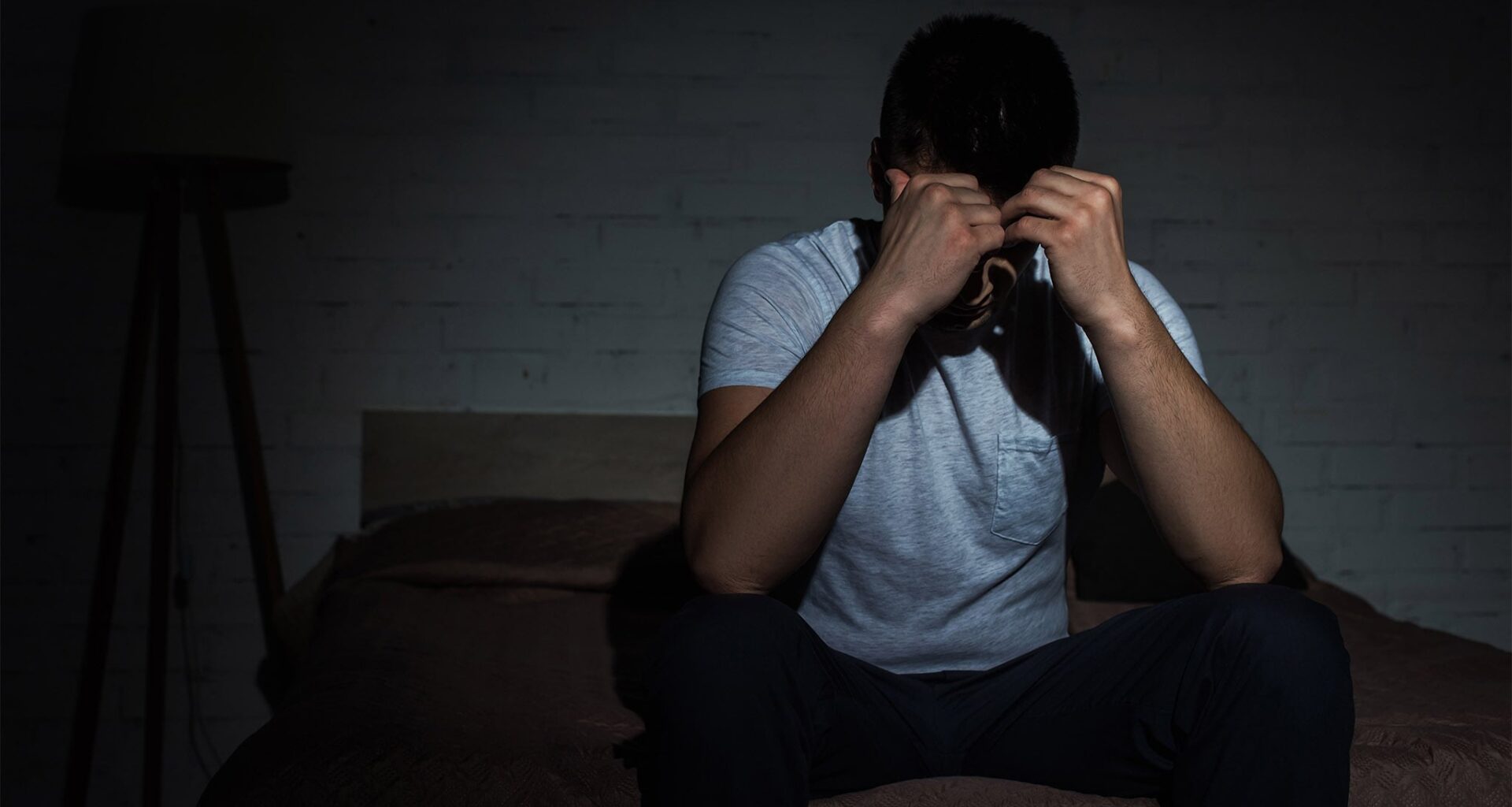 Illustrative: A man struggling with post-traumatic stress disorder (LightField Studios/Shutterstock.com)