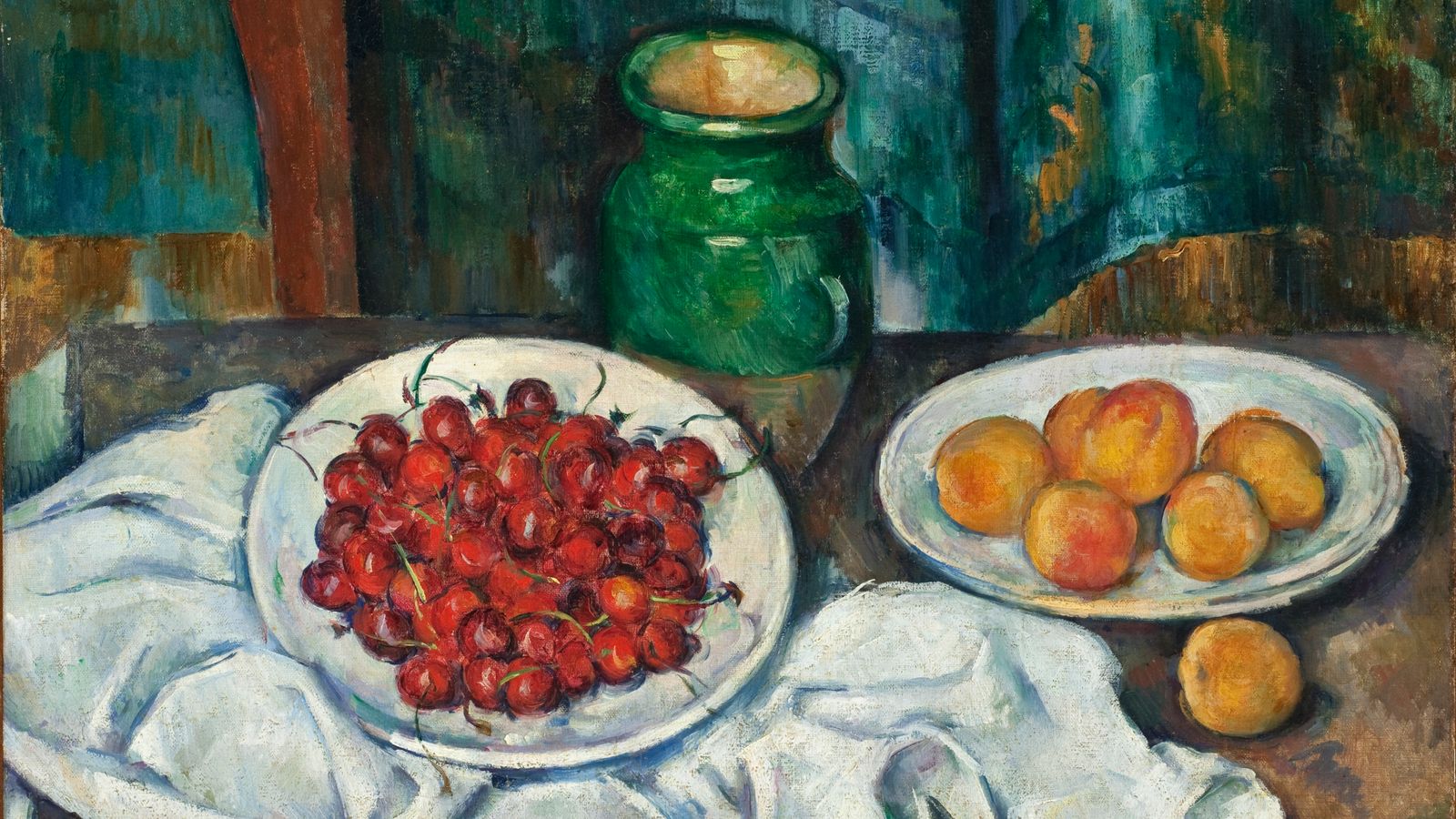 Still Life With Cherries by Paul Cezanne