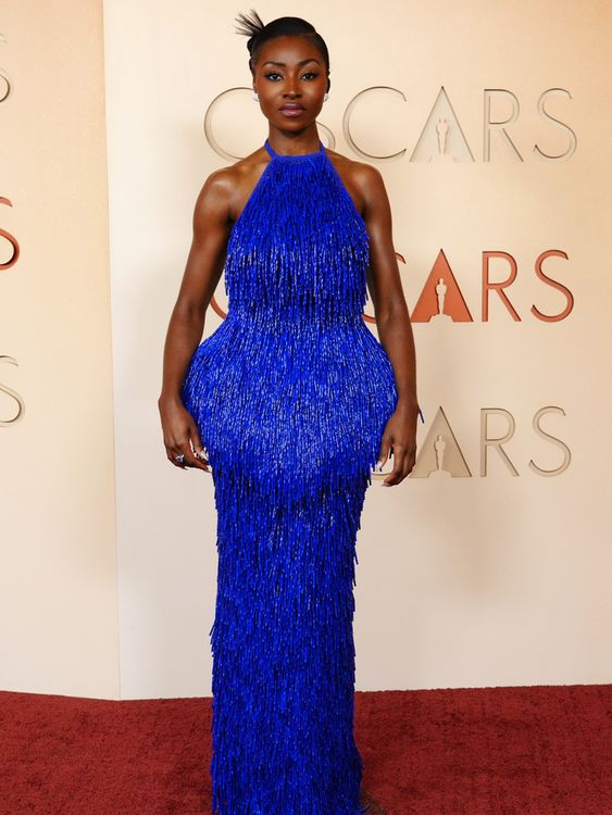 Jayme Lawson arrives at the Oscars on Sunday, March 15, 2026, at the Dolby Theatre in Los Angeles. (Photo by Jordan Strauss/Invision/AP)