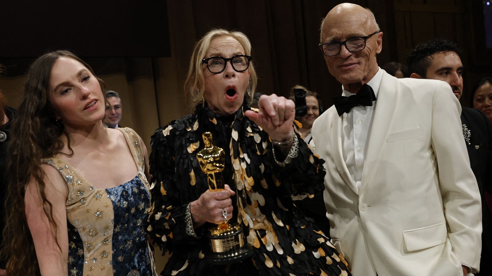 Inside the Oscars winners' room: Standing ovations, party plans, and media bingo | Ents & Arts News