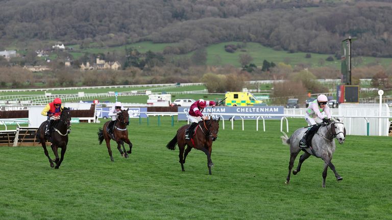 Lossiemouth leaves Brighterdaysahead in her wake in the Champion Hurdle