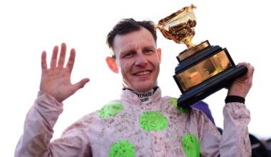 Paul Townend is now the winningmost jockey in Gold Cup history with five victories