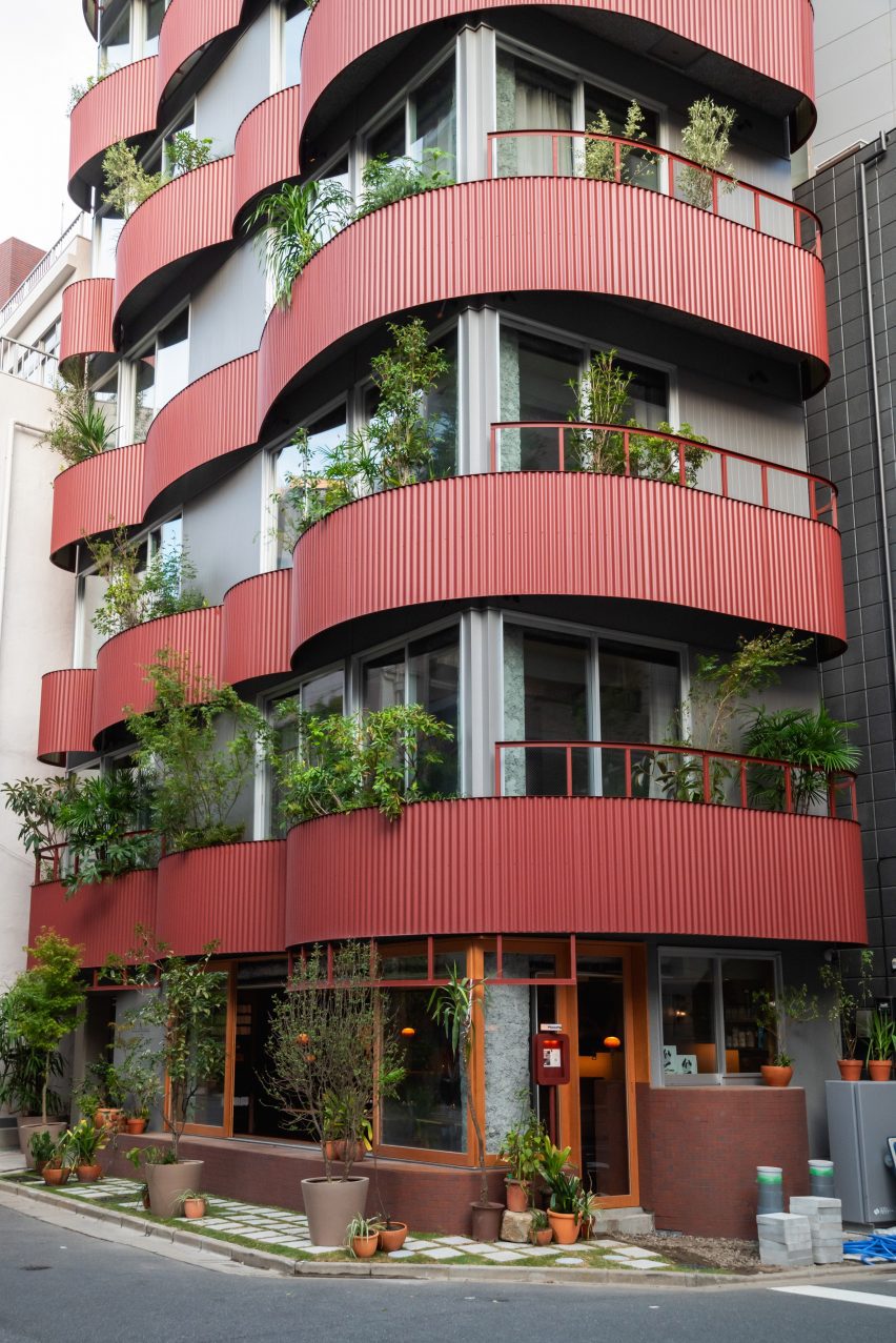 Exterior of SOIL Nihonbashi hotel by Kiyoaki Takeda Architects and Staple Studio