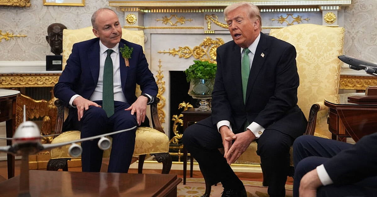 Shamrock ceremony underway, Martin deals with Trump’s European complaints