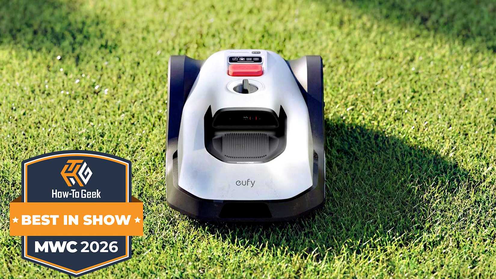 The Eufy Robot Mower C15 mowing a lawn