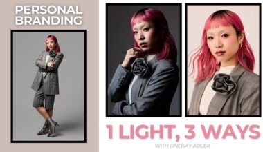 Three Personal Branding Looks From One Light