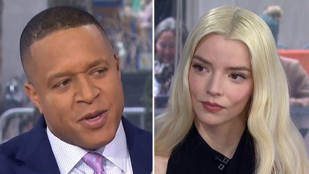 Split photo of Craig Melvin and Anya Taylor-Joy.