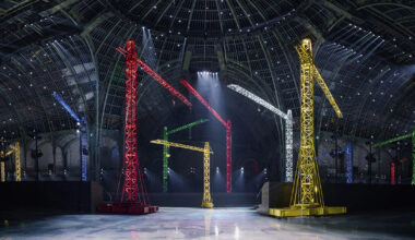 cranes turn the grand palais into construction site for chanel FW26 runway