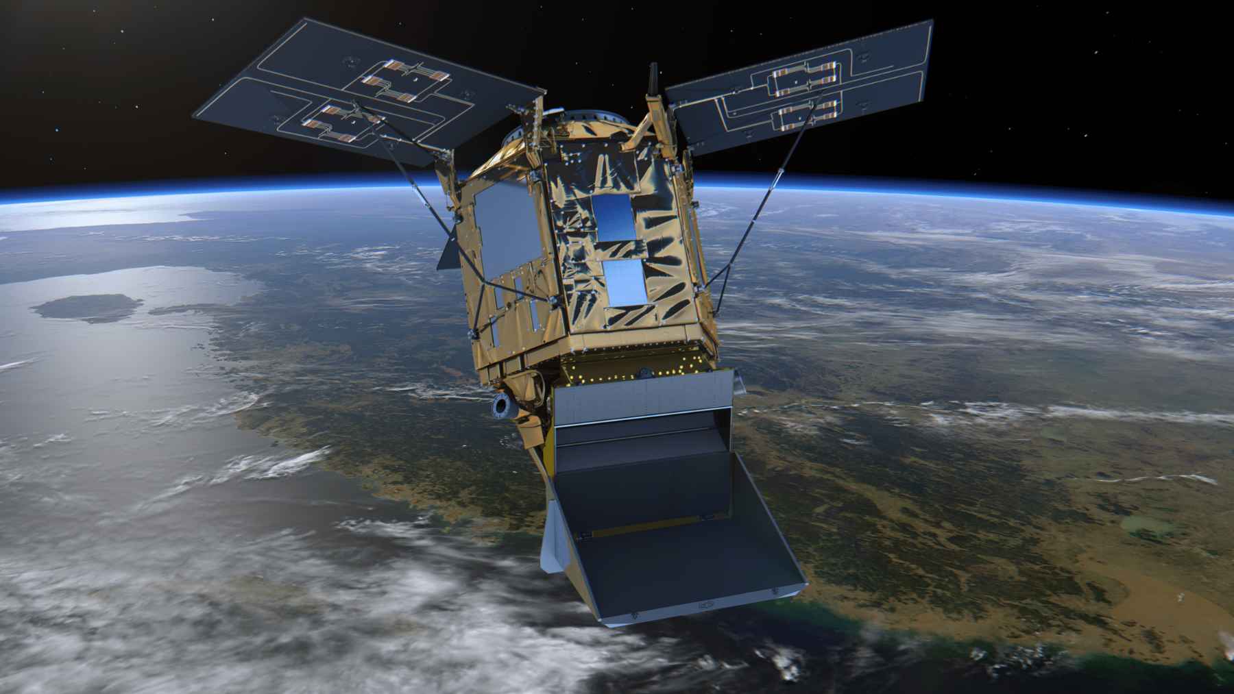 TROPOMI satellite data showing reduced nitrogen dioxide levels over California as zero emission vehicles increased.