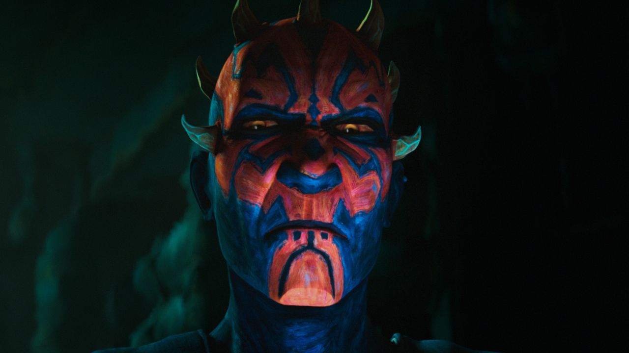 Maul (Sam Witwer) glares on Star Wars: Maul - Shadow Lord.