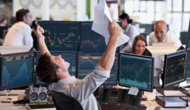 Investor celebrating a huge stock win.