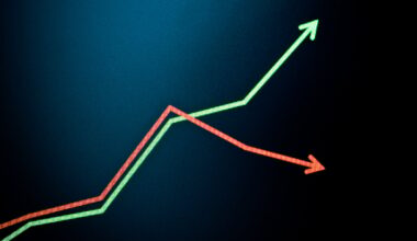 Green and red arrows on a dark background with the green arrow trending upward and the red arrow doing the opposite.