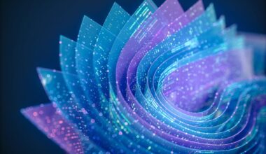 Layers of paper and code wrapped together.