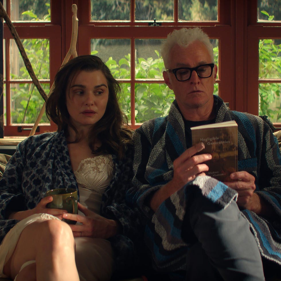 vladimir. (l to r) rachel weisz as m and john slattery as john in episode 102 of vladimir. cr. courtesy of netflix © 2026