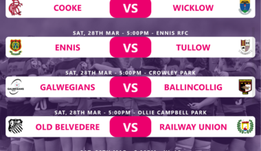 Irish Rugby | Energia All-Ireland League Fixtures This Weekend