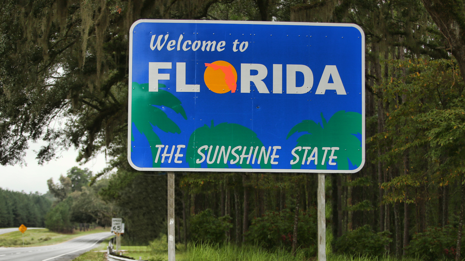welcome to Florida road sign
