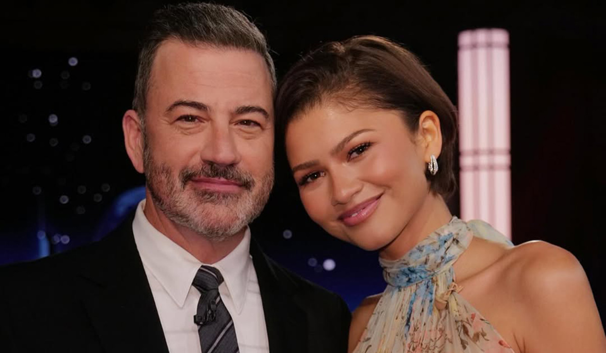 Zendaya and Jimmy Kimmel on Jimmy Kimmel Live! Pic: Jimmy Kimmel / Instagram