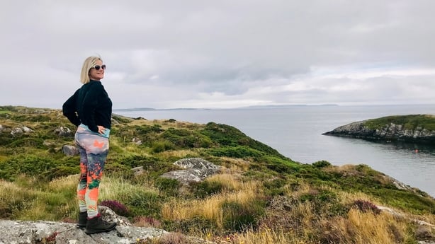 Travel journalist Deirdre Mullins enjoying scenic views