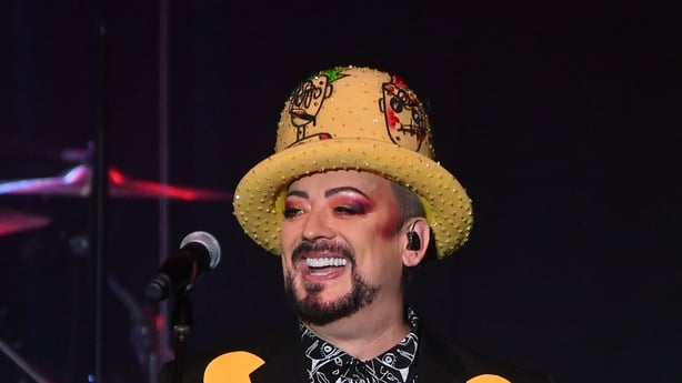 ATLANTA, GEORGIA - JULY 18: Boy George performs in concert at Cadence Bank Amphitheatre at Chastain Park on July 18, 2023 in Atlanta, Georgia. (Photo by Paras Griffin/Getty Images)