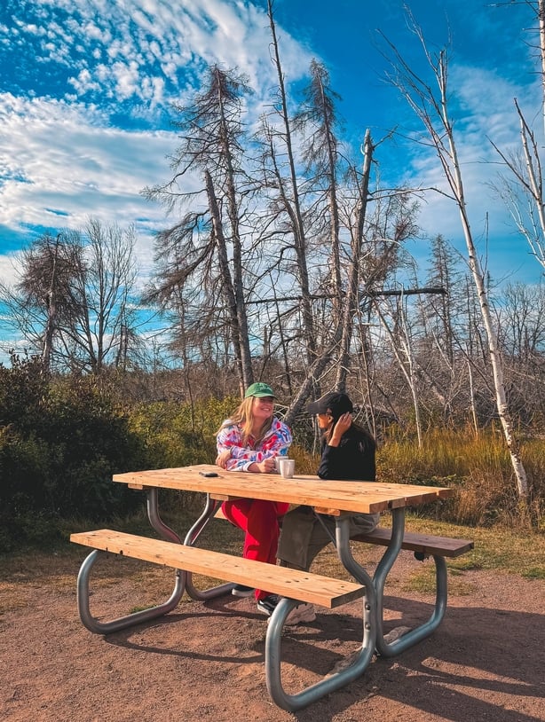 Coffee at camp Cavendish campground
