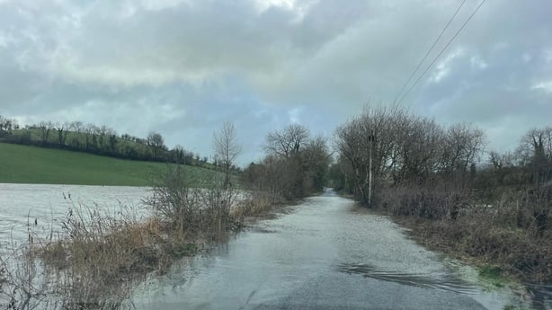Co Monaghan road flooded