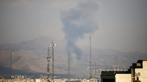 Smoke rises over residential area following the US and Israeli attack in Tehran, Iran.