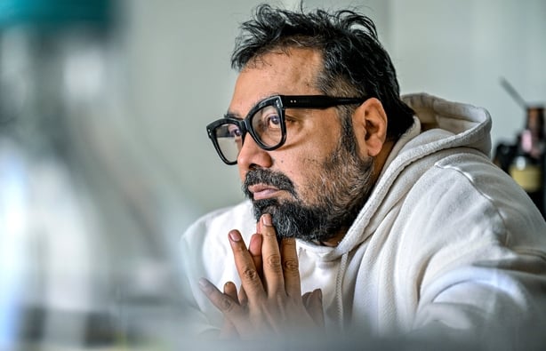 Anurag Kashyap, Indian filmmaker and actor known for his works in Hindi cinema at his residence in Mumbai, India on 13 November, 2023 (Photo by ATUL LOKE for The Washington Post via Getty Images)