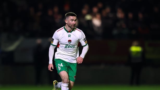 6 March 2026; Sean Maguire of Cork City during the SSE Airtricity Men's First Division match between Cobh Ramblers and Cork City at St Colman's Park in Cobh, Cork. Photo by Michael P Ryan/Sportsfile