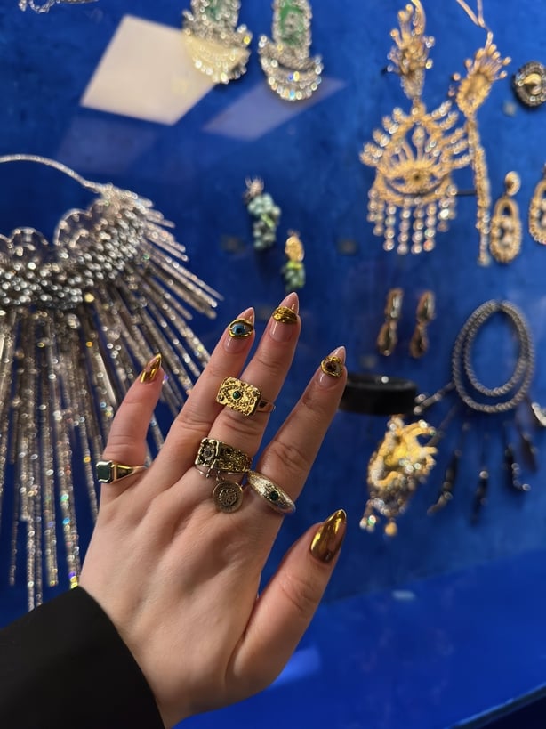 Schiaparelli-inspired nail art