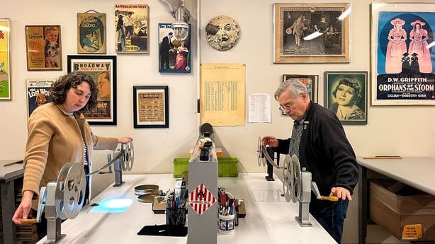 Nitrate Film vault Leader George Willeman explains how the different functions of the vault work at the Packard Campus of the Library of Congress's National Audio-Visual Conservation Center in Culpeper, Virginia, on 2 April, 2026. (Photo by KENT NISHIMURA / AFP)