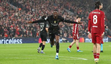 Dembele strikes twice as PSG sink Liverpool
