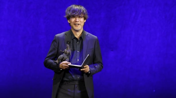 Takashi Yamazaki speaks at the GKIDS presentation during CinemaCon at The Dolby Colosseum at Caesars Palace on 14 April, 2026 in Las Vegas, Nevada. (Photo by Gabe Ginsberg/WireImage)