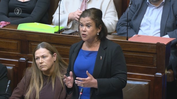 Mary Lou McDonald speaking in the Dáil