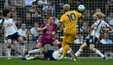 Spurs denied by injury-time equaliser against Brighton