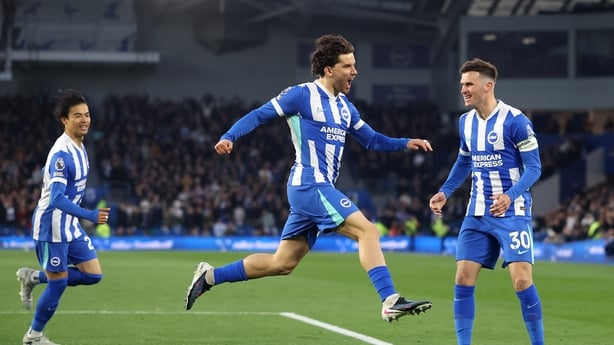 Ferdi Kadioglu of Brighton (c) after scoring for Brighton against Chelsea - Premier League, April 2026