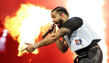 Drake's giant ice sculpture melted by firefighters