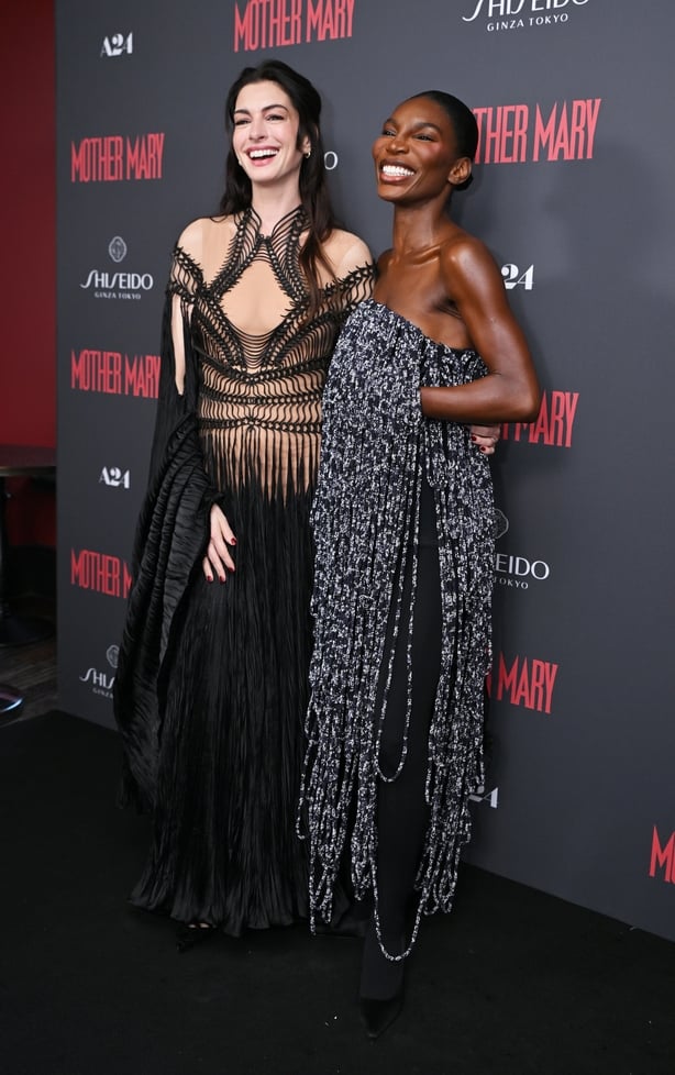  Anne Hathaway (L) and Michaela Coel attend a special screening of 